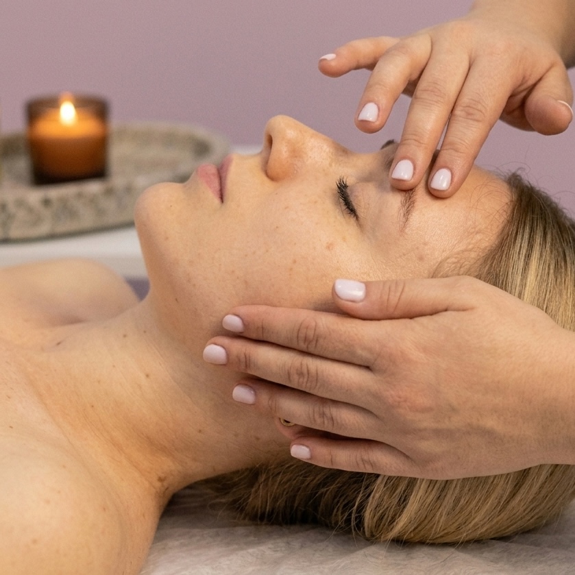 face, jaw, scalp, neck, and décolleté massage, San Ramon, Contra Costa County, California